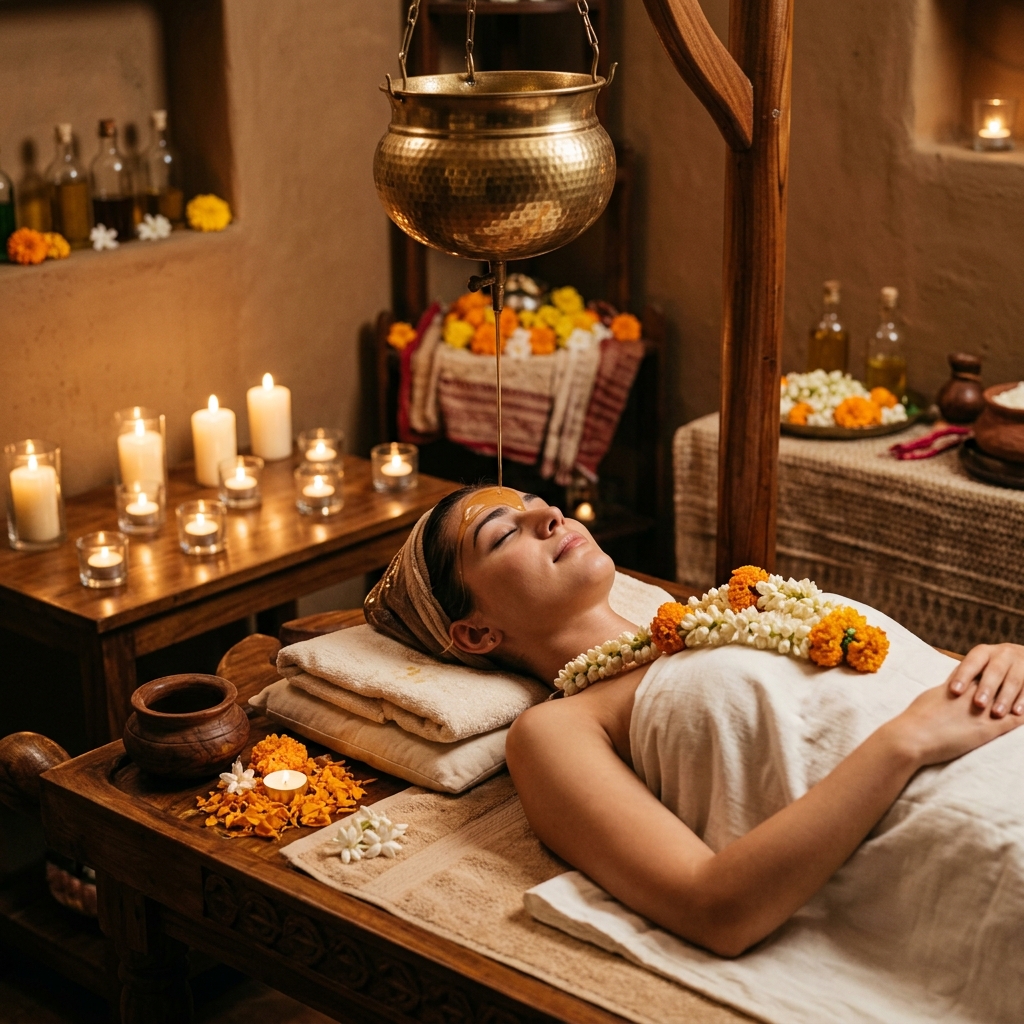Ayurvedic Shirodhara Mental Health Therapy